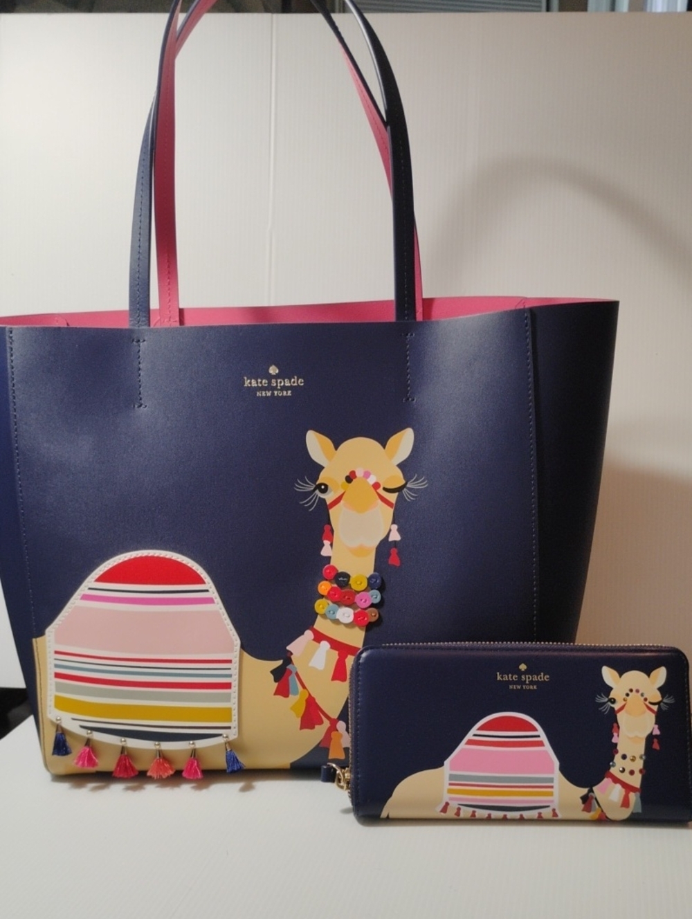 Kate Spade Spice Things Up Luvvie Camel Tote With Matching Wallet "Like New"